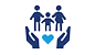 Caring hands holding Kids and Adults.