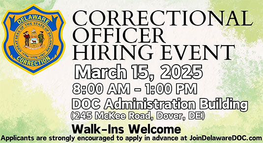 Correctional Officer Hiring Event - March 15