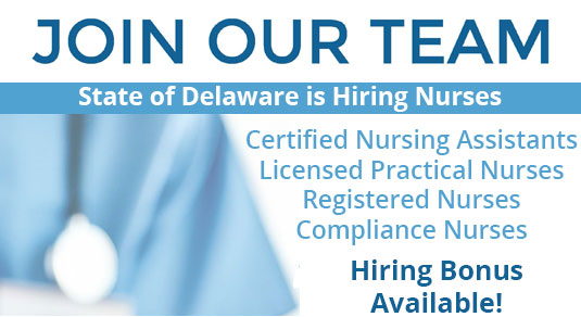 Click to Join the State of Delaware Nursing team!